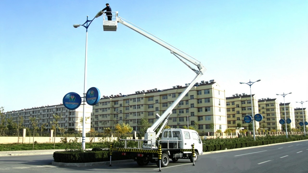 高空升降平台车应用场景图