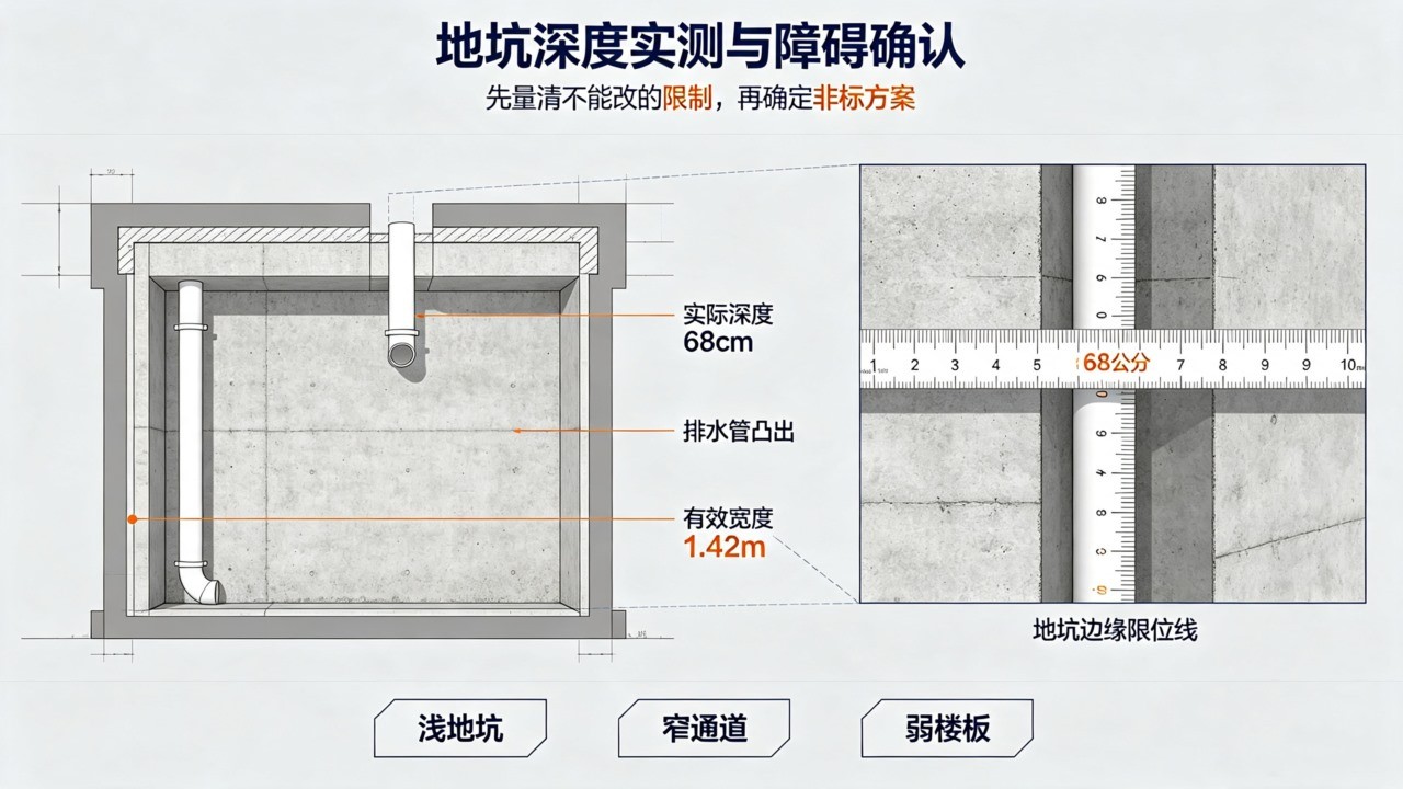 升降平台现场地坑深度实测图.jpg