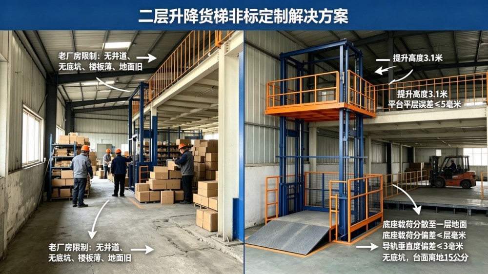二层升降货梯非标定制老旧厂房加装方案 .jpg