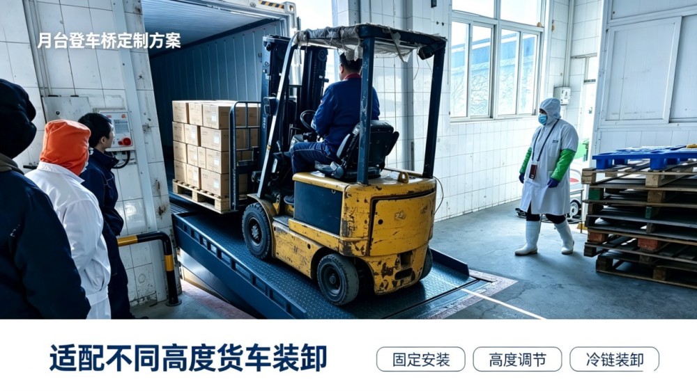 月台登车桥定制方案_适配不同高度货车装卸