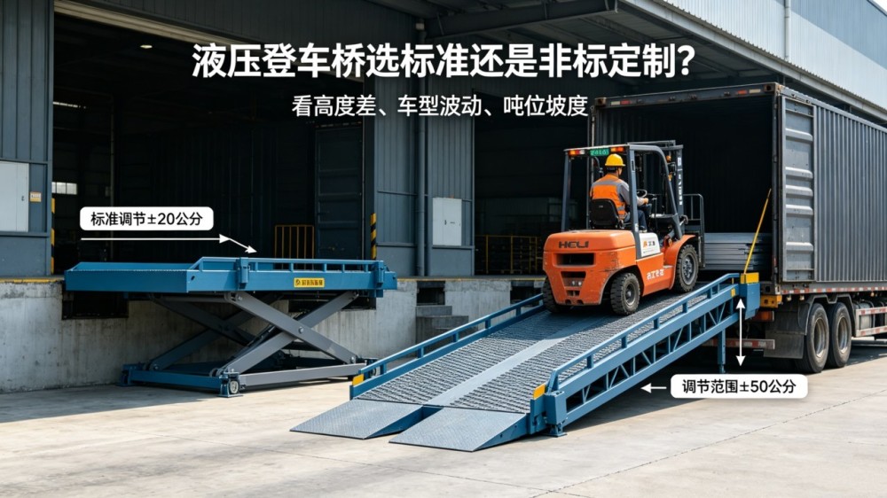 液压登车桥选标准还是非标定制?三个工况判断点
