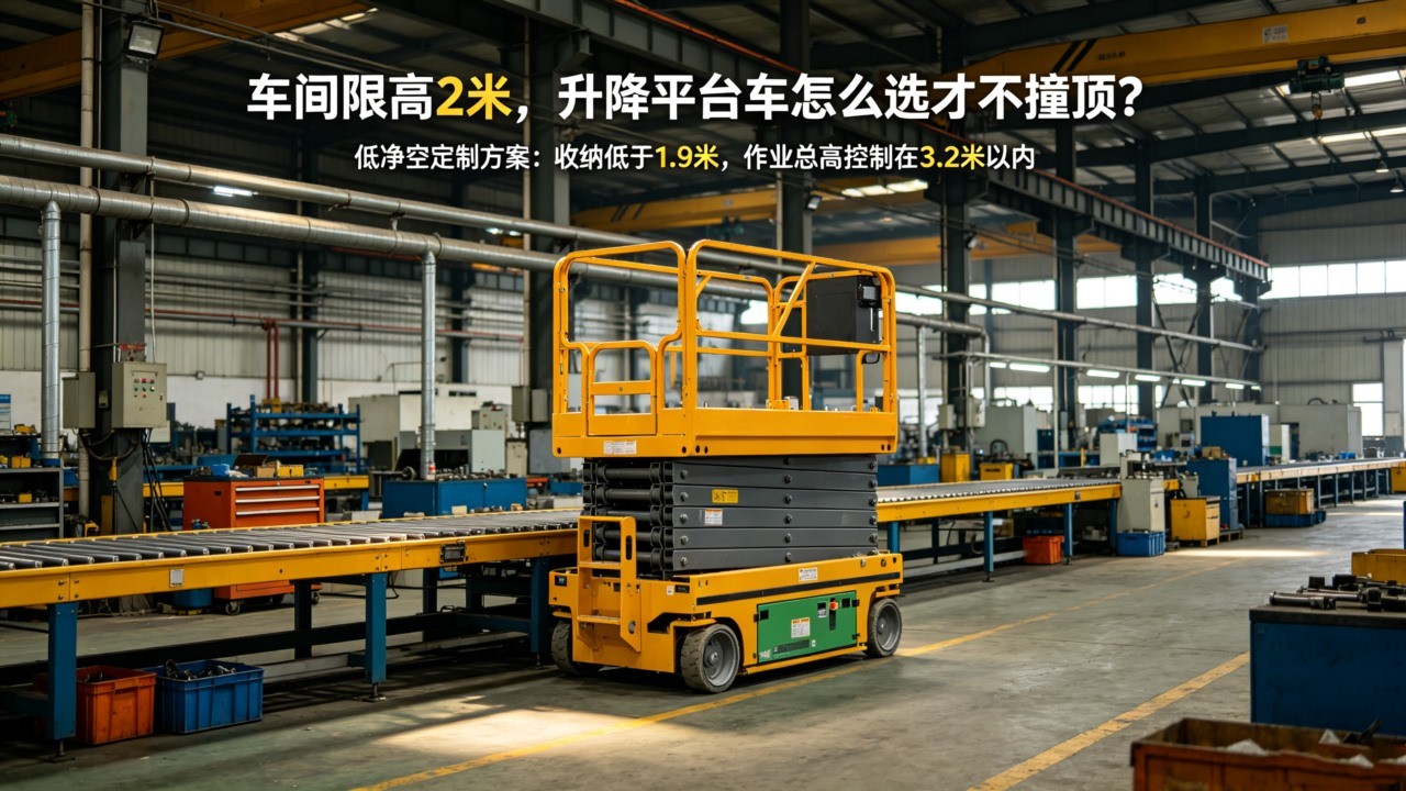 “车间限高 2 米,升降平台车怎么选才不撞顶?.jpg