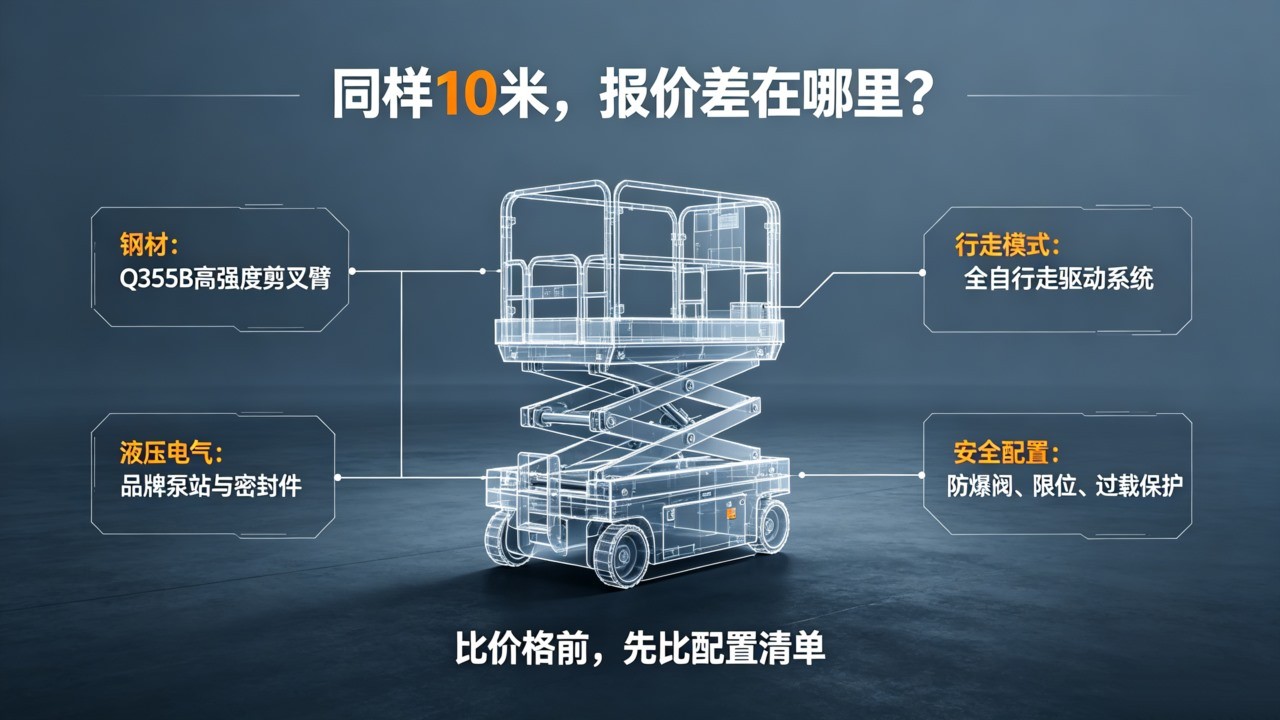 升降平台车配置差异图