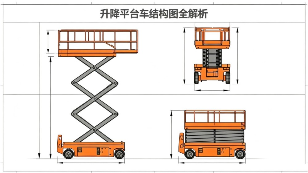 升降平台车简化版总装布局图