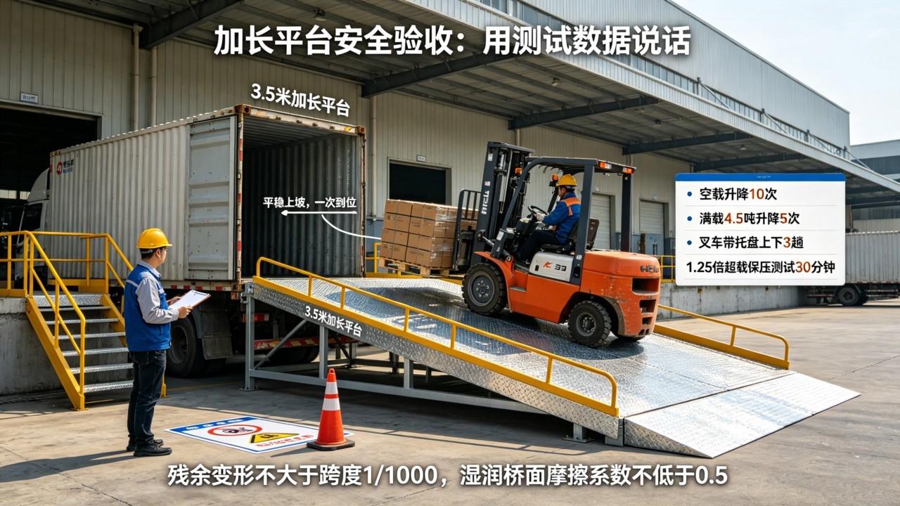 加长平台安装后叉车作业实拍图