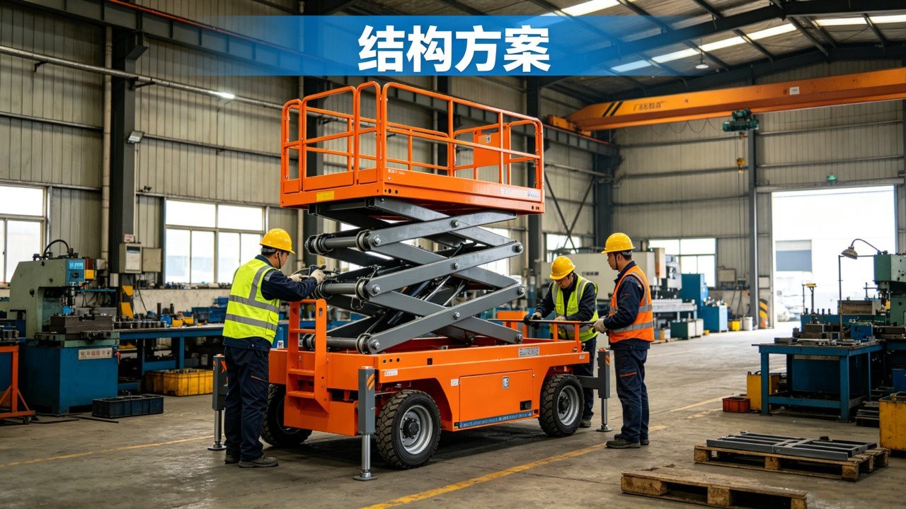 非标液压升降平台车结构图