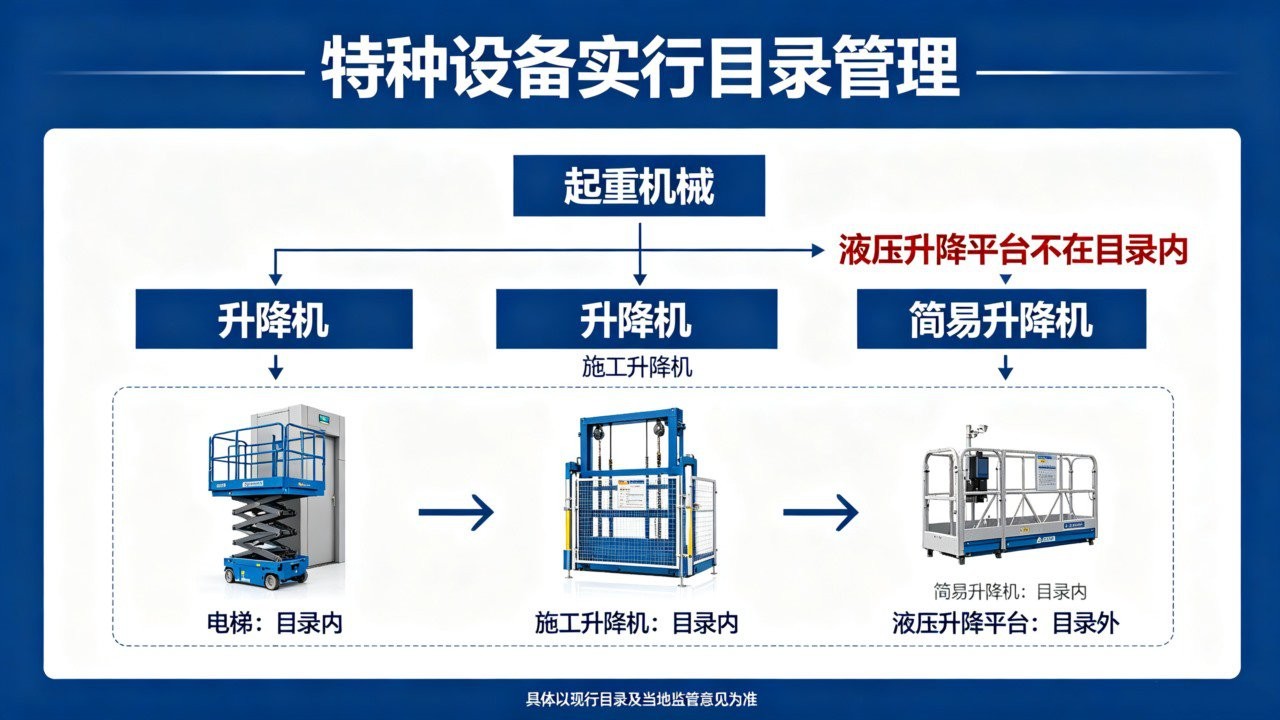 特种设备目录“起重机械”分类结构示意图